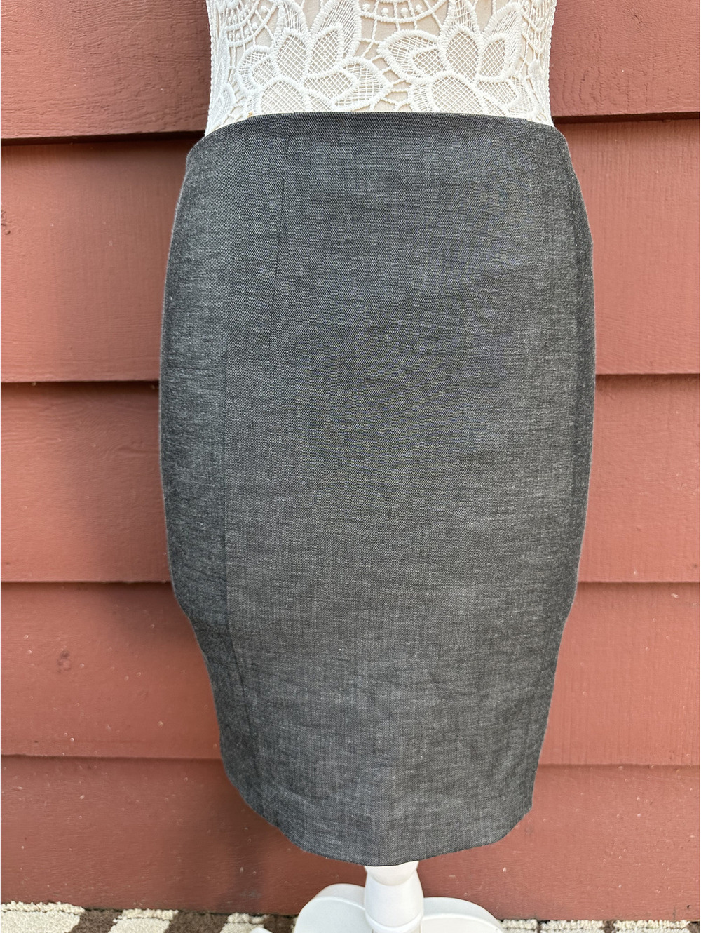 NWT Express Gray Pencil Skirt High Waisted Fitted Professional